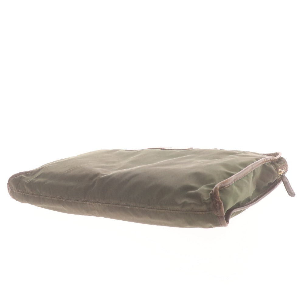 ■ フェリージ ビジネスバッグ ブリーフケース バッグ 鞄 ナイロン レザー イタリア製 メンズ カーキ