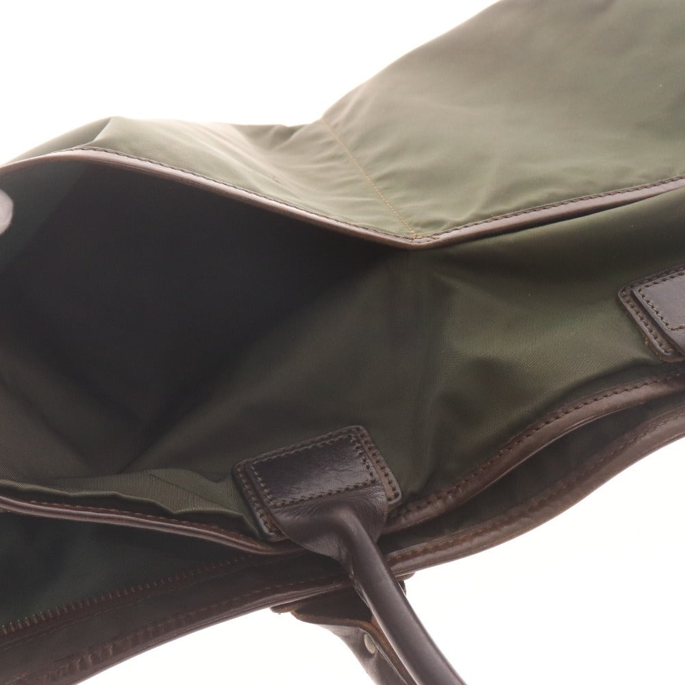 ■ フェリージ ビジネスバッグ ブリーフケース バッグ 鞄 ナイロン レザー イタリア製 メンズ カーキ