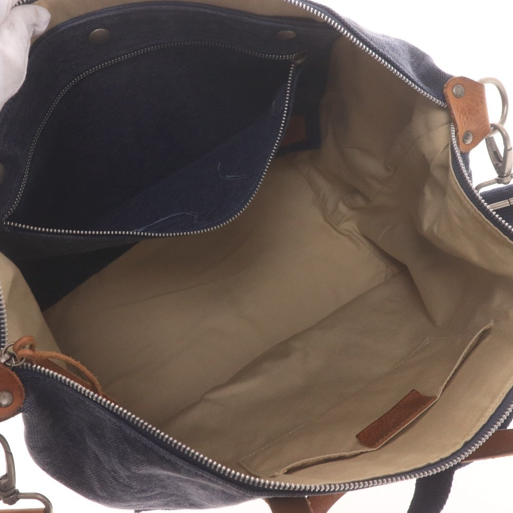 ■ ゾーイ ボストンバッグ バッグ 鞄 ショルダー レザー持ち手 デニムキャンパス ゴルフ メンズ レディース ブルー