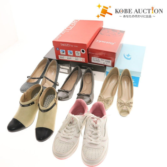 ■ marie claire footsuki VANS 等 靴 5点セット まとめ売り パンプス シューズ ショート ブーツ レディース 箱付き 未使用含む