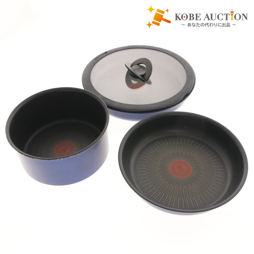 ■ T-fal ティファール フライパンのみ 3点セット まとめ売り 取っ手のとれる ガス火専用 全長 19.5cm 24cm 28cm 調理器具 鍋