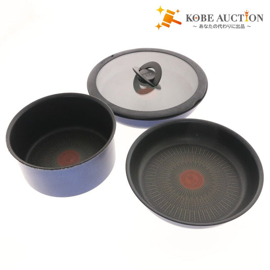 ■ T-fal ティファール フライパンのみ 3点セット まとめ売り 取っ手のとれる ガス火専用 全長 19.5cm 24cm 28cm 調理器具 鍋