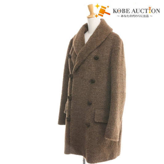 ■ ビームス コート 17-19-0001-202 長袖 アウター 無地 裏地総柄 ポケット メンズ レディース M ブラウン