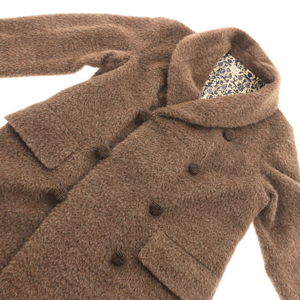 ■ ビームス コート 17-19-0001-202 長袖 アウター 無地 裏地総柄 ポケット メンズ レディース M ブラウン