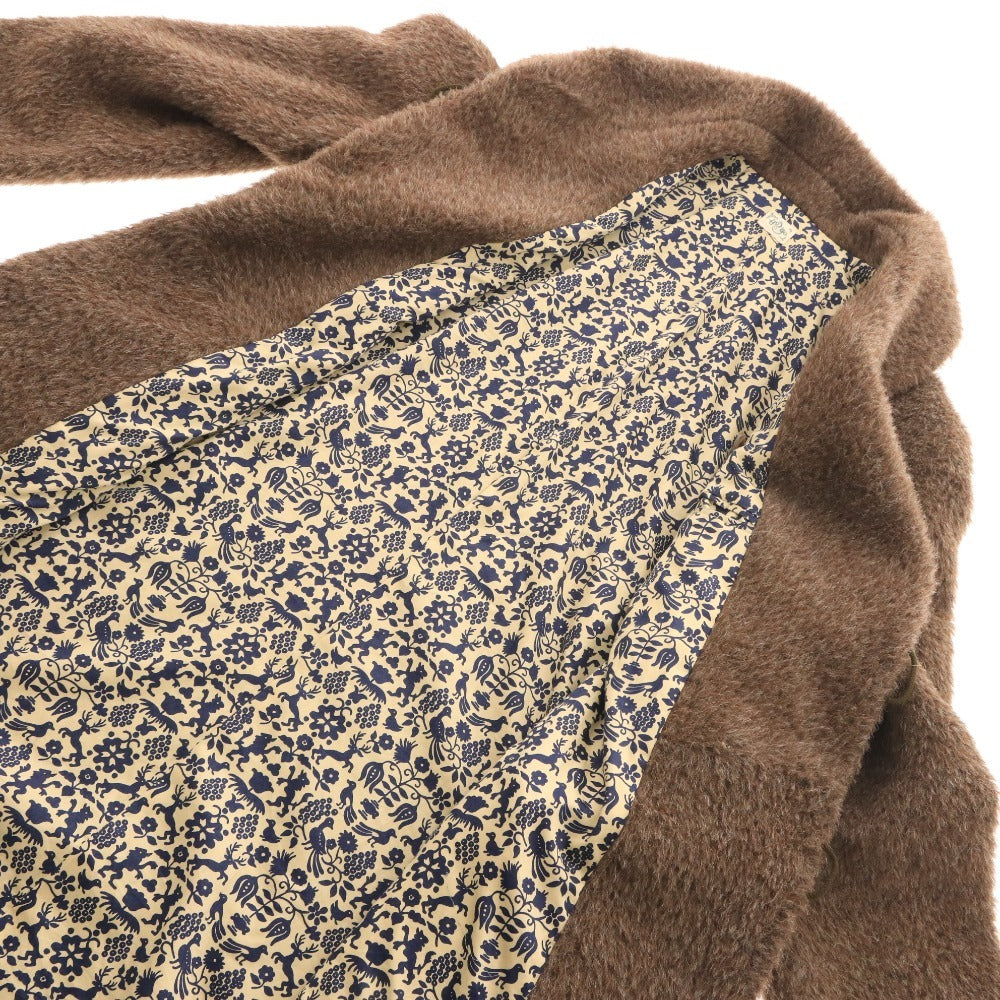 ■ ビームス コート 17-19-0001-202 長袖 アウター 無地 裏地総柄 ポケット メンズ レディース M ブラウン