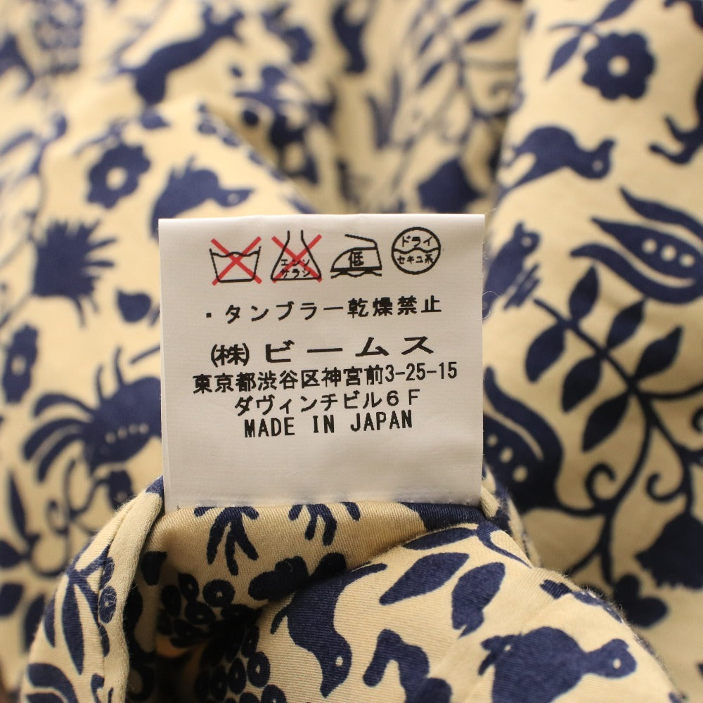 ■ ビームス コート 17-19-0001-202 長袖 アウター 無地 裏地総柄 ポケット メンズ レディース M ブラウン