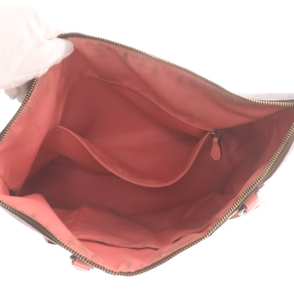 ■ コーチ ハンド トートバッグ シグネチャー C2078-79609 鞄 革 レザー ファスナー モノグラム柄 ロゴ レディース ダークブラウン