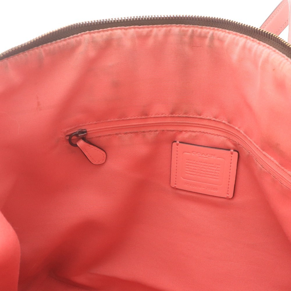 ■ コーチ ハンド トートバッグ シグネチャー C2078-79609 鞄 革 レザー ファスナー モノグラム柄 ロゴ レディース ダークブラウン