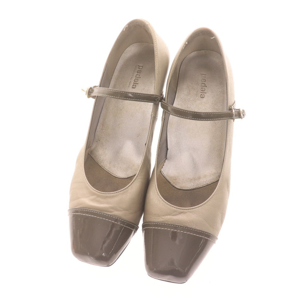 ■ アシックスウオーキング パンプス ペダラ WP353H 靴 日本製 ウォーキングシューズ ストラップ レディース 24.5 グレー 付属品付き