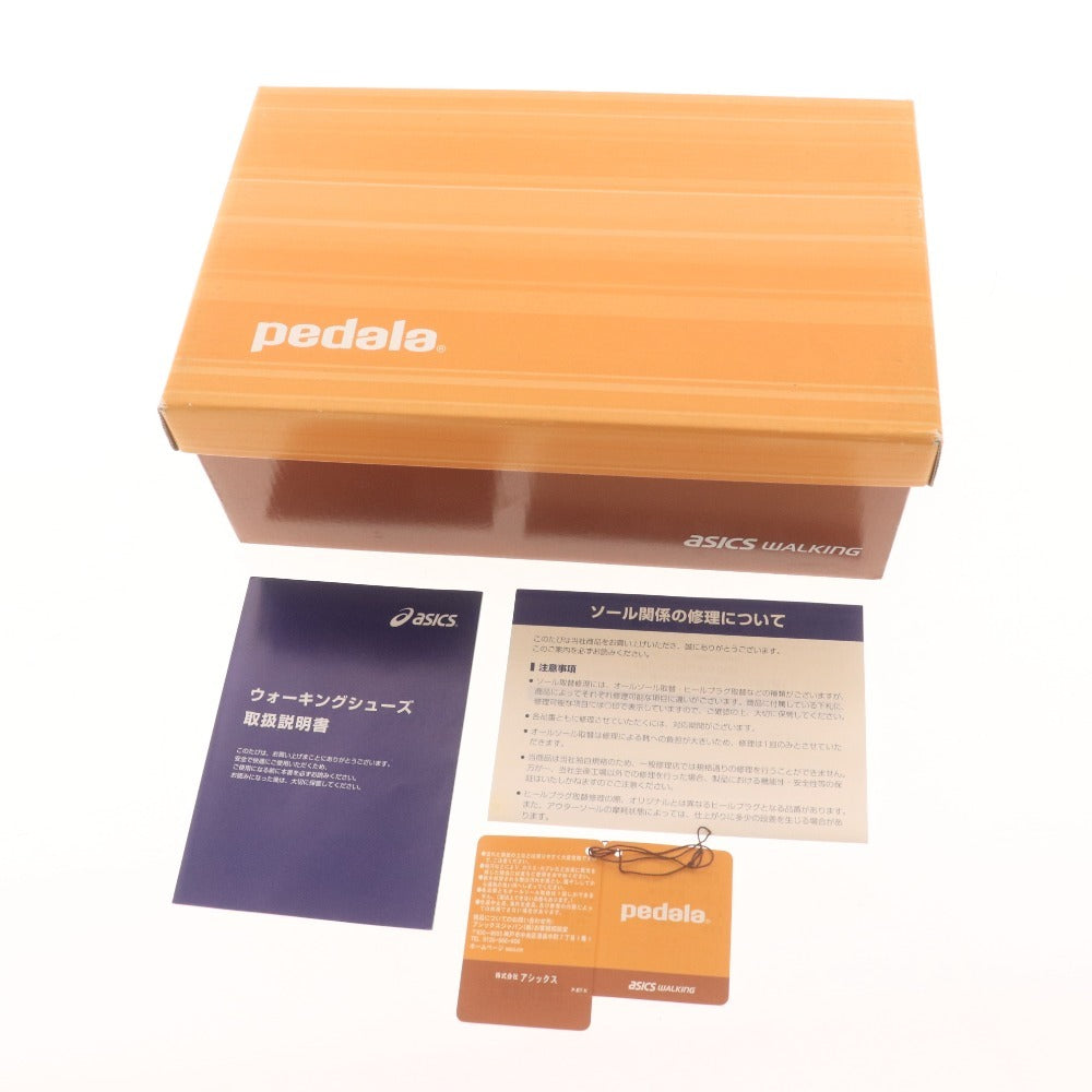 ■ アシックスウオーキング パンプス ペダラ WP353H 靴 日本製 ウォーキングシューズ ストラップ レディース 24.5 グレー 付属品付き