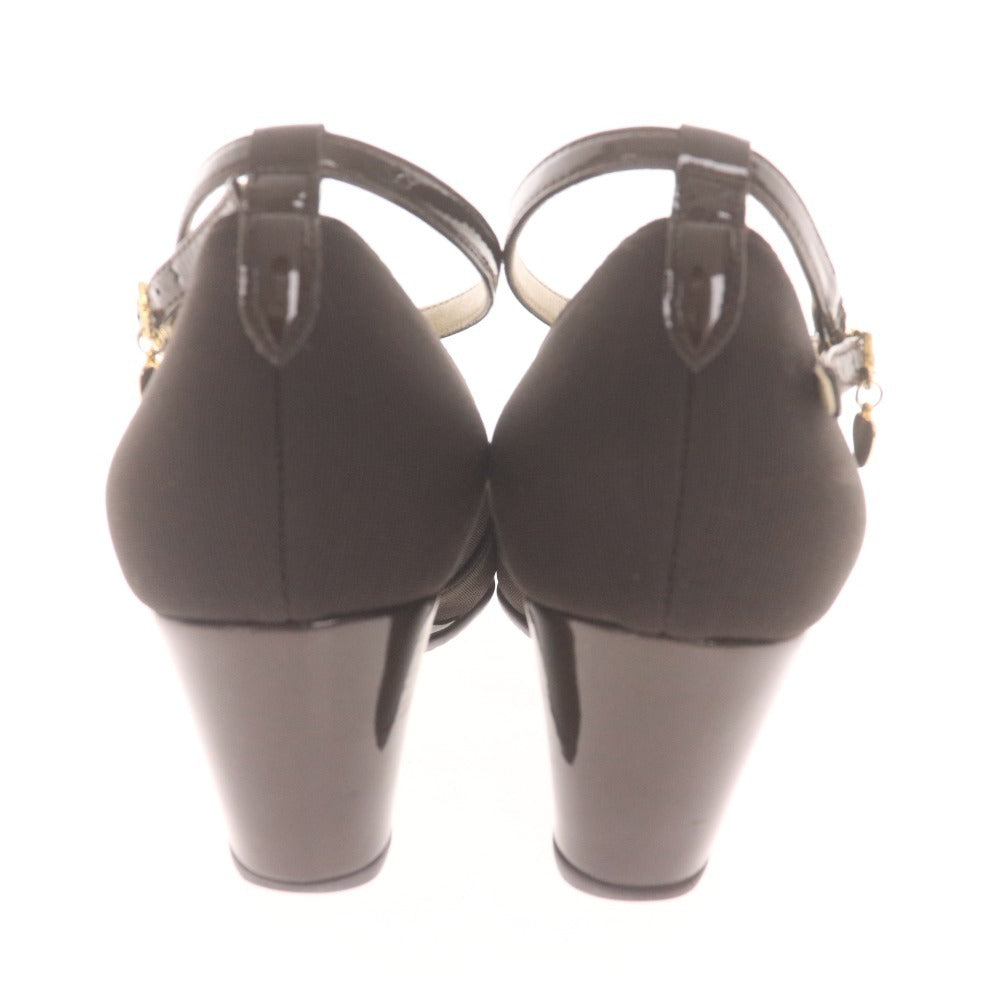 ■ イナバ t.inaba パンプス 3804 靴 Tストラップ ウェッジソール ラウンドトゥ 日本製 レディース 24.5 ダークブラウン 箱付き