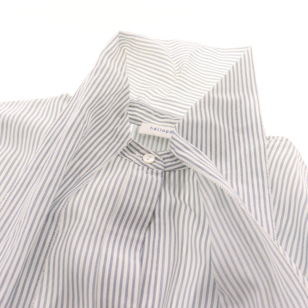 ■ エリオポール ブラウス 長袖 トップス ストライプ ボウタイ イタリア インポート セレクト レディース 38(9号サイズ相当) ホワイト系