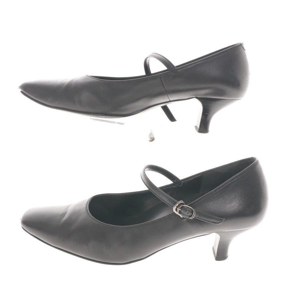 ■ ワコール サクセスウォーク パンプス WFN051 靴 日本製 ストラップ ローヒール レディース 24.5cm ブラック 箱付き