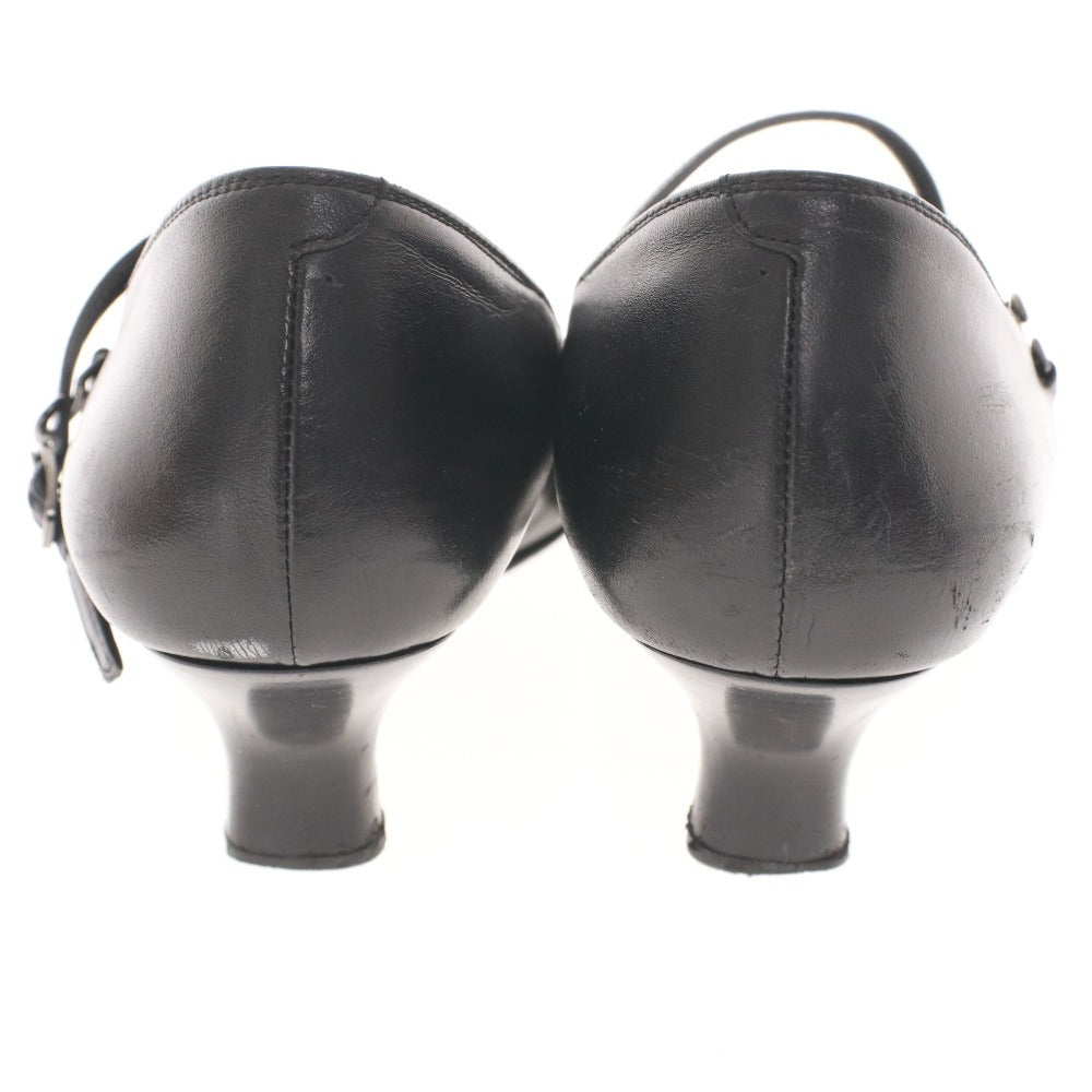 ■ ワコール サクセスウォーク パンプス WFN051 靴 日本製 ストラップ ローヒール レディース 24.5cm ブラック 箱付き