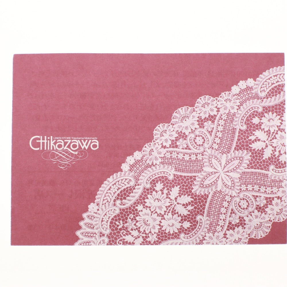 ■ チカザワレース 近沢 ハンカチ タオルハンカチ ミニタオル CHIKAZAWA 横浜 レディース 25×25 イエローベージュ系 未使用