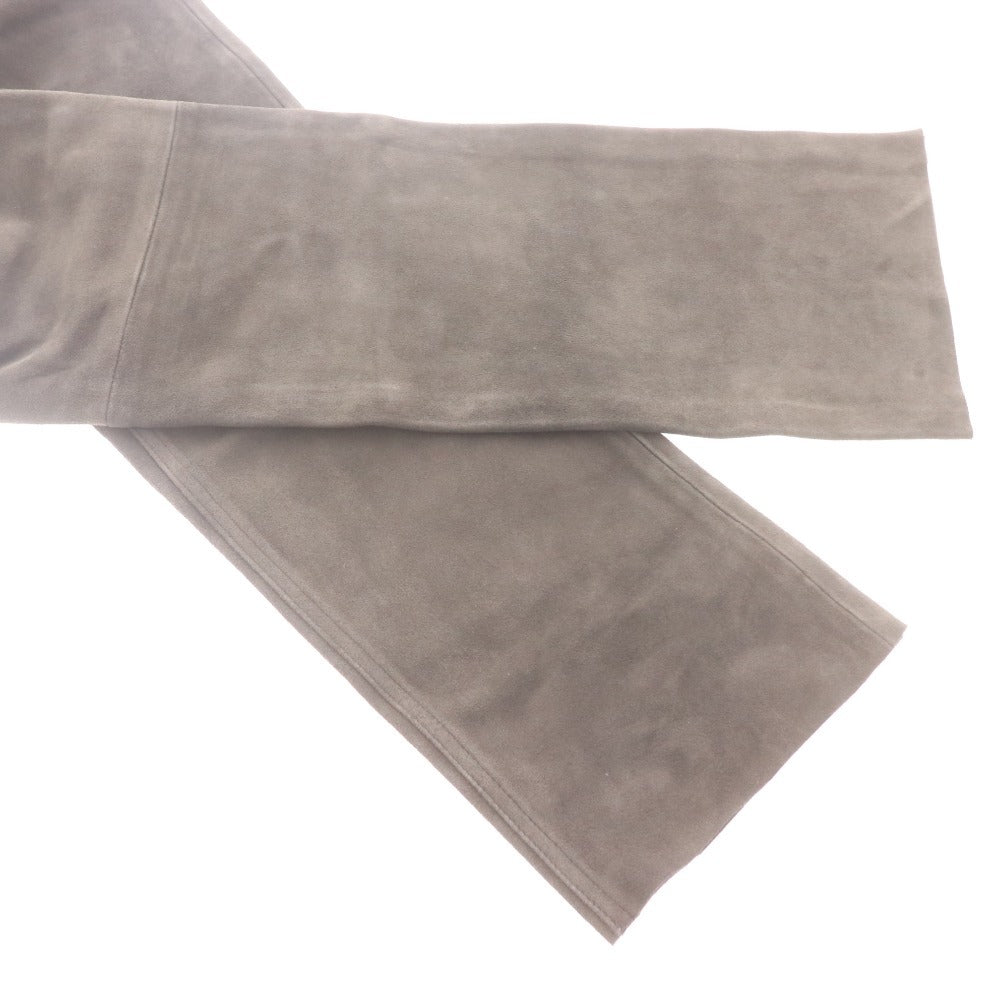 ■ ビームス ライツ レザーパンツ H2309 ボトムス ゴートレザー やぎ革 ストレート メンズ L グレー タグ付き 未使用