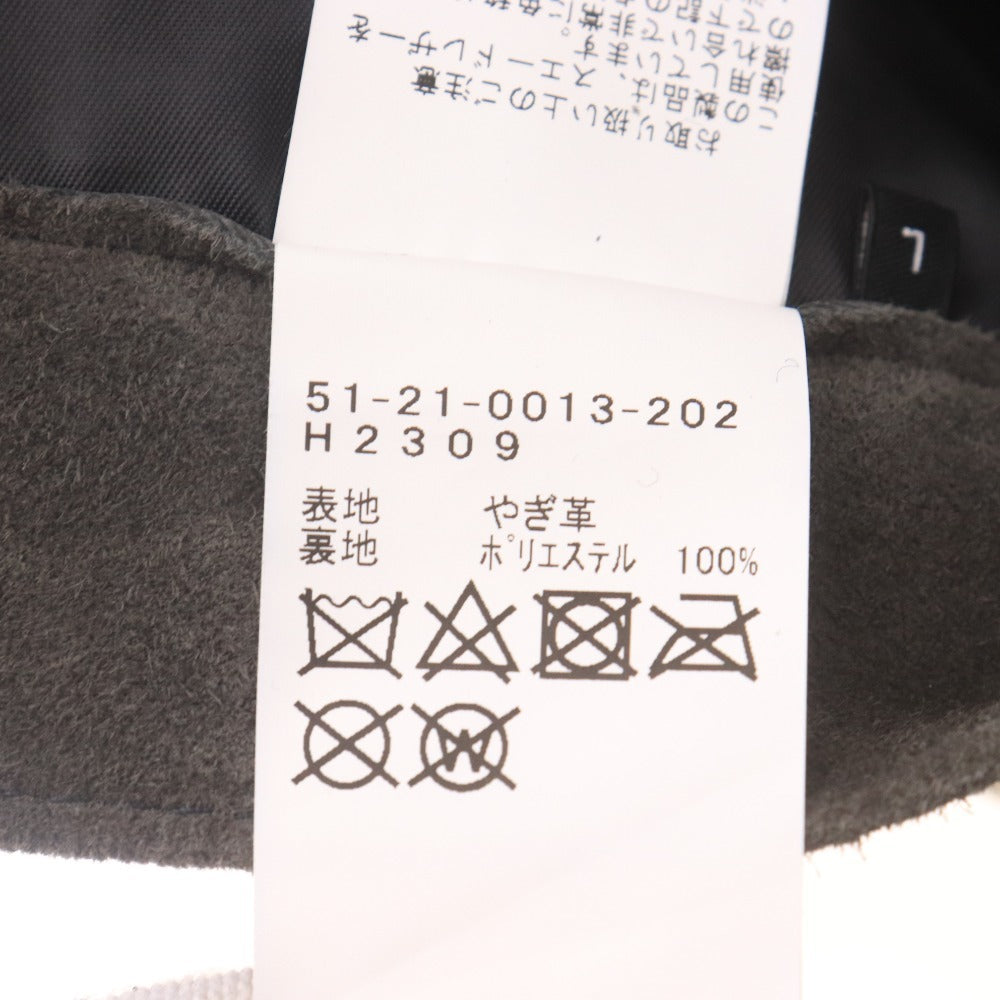 ■ ビームス ライツ レザーパンツ H2309 ボトムス ゴートレザー やぎ革 ストレート メンズ L グレー タグ付き 未使用