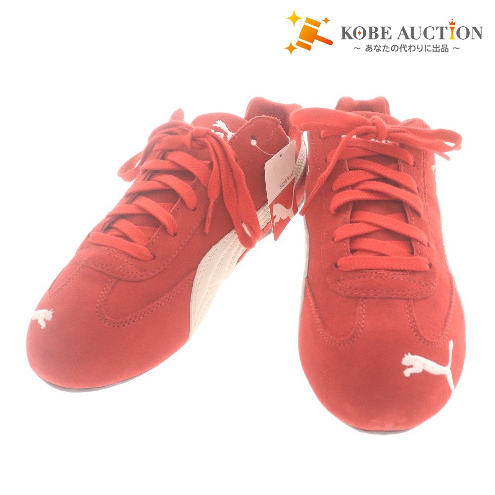 ■ プーマ スニーカー スピードキャット SD 301953 靴 レーシング プーマキャット ゴールドロゴ メンズ 27cm レッド 未使用 付属品付き