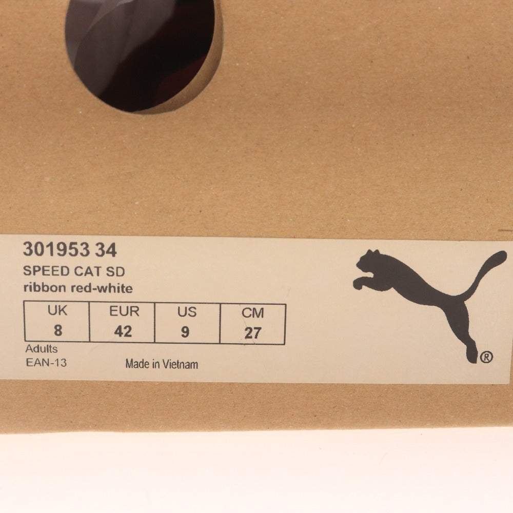 ■ プーマ スニーカー スピードキャット SD 301953 靴 レーシング プーマキャット ゴールドロゴ メンズ 27cm レッド 未使用 付属品付き