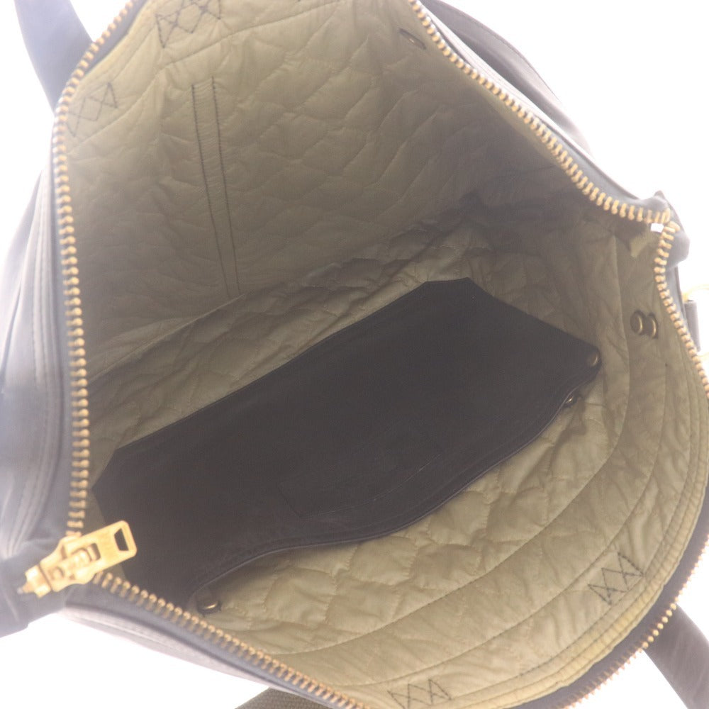 ■ GANZO ガンゾ ヘイルメリー ヘルメットバッグ 0057672-10 トート ショルダー 日本製 馬革 メンズ ブラック 付属品付き 未使用