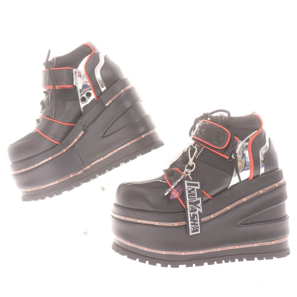 ■ DOLLS KILL x INUYASHA 犬夜叉 コラボ グッズ スニーカーブーツ 靴 厚底 光る機能 レディース 7M 23.5相当 ブラック タグ付き 未使用