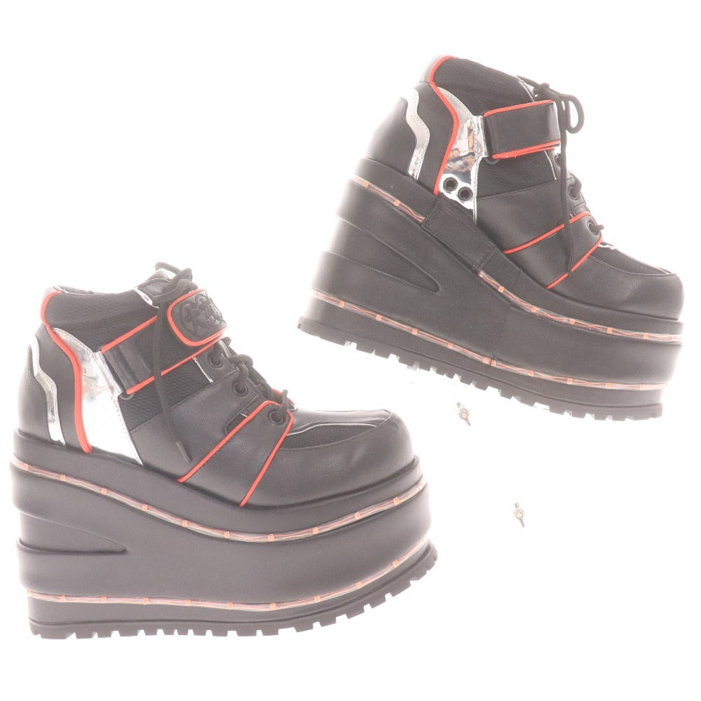 ■ DOLLS KILL x INUYASHA 犬夜叉 コラボ グッズ スニーカーブーツ 靴 厚底 光る機能 レディース 7M 23.5相当 ブラック タグ付き 未使用