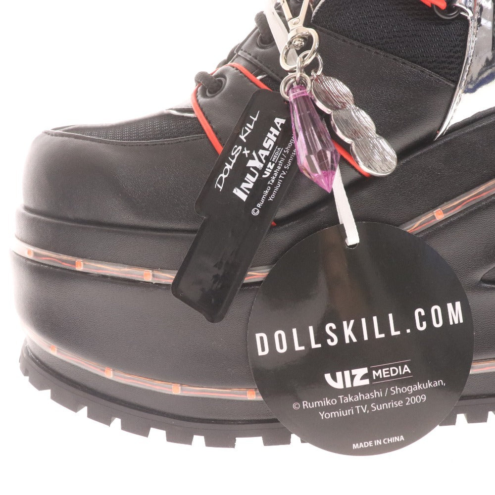 ■ DOLLS KILL x INUYASHA 犬夜叉 コラボ グッズ スニーカーブーツ 靴 厚底 光る機能 レディース 7M 23.5相当 ブラック タグ付き 未使用