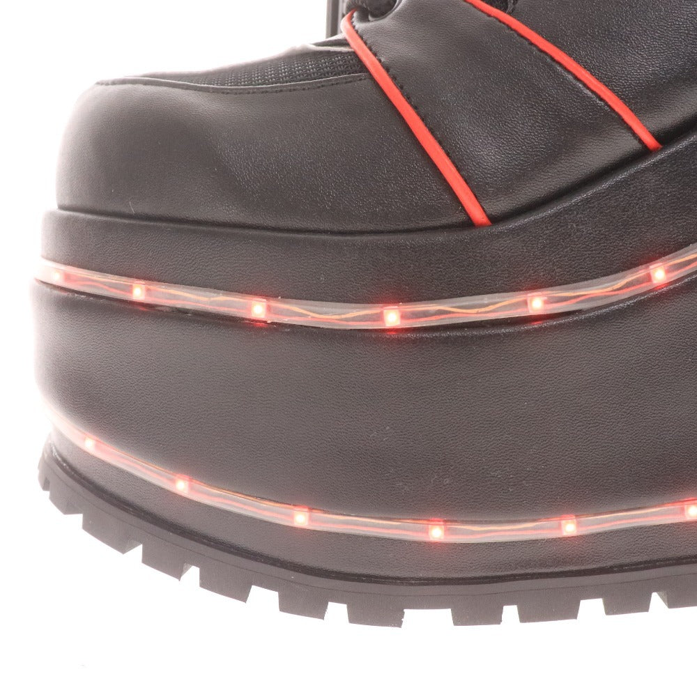 ■ DOLLS KILL x INUYASHA 犬夜叉 コラボ グッズ スニーカーブーツ 靴 厚底 光る機能 レディース 7M 23.5相当 ブラック タグ付き 未使用