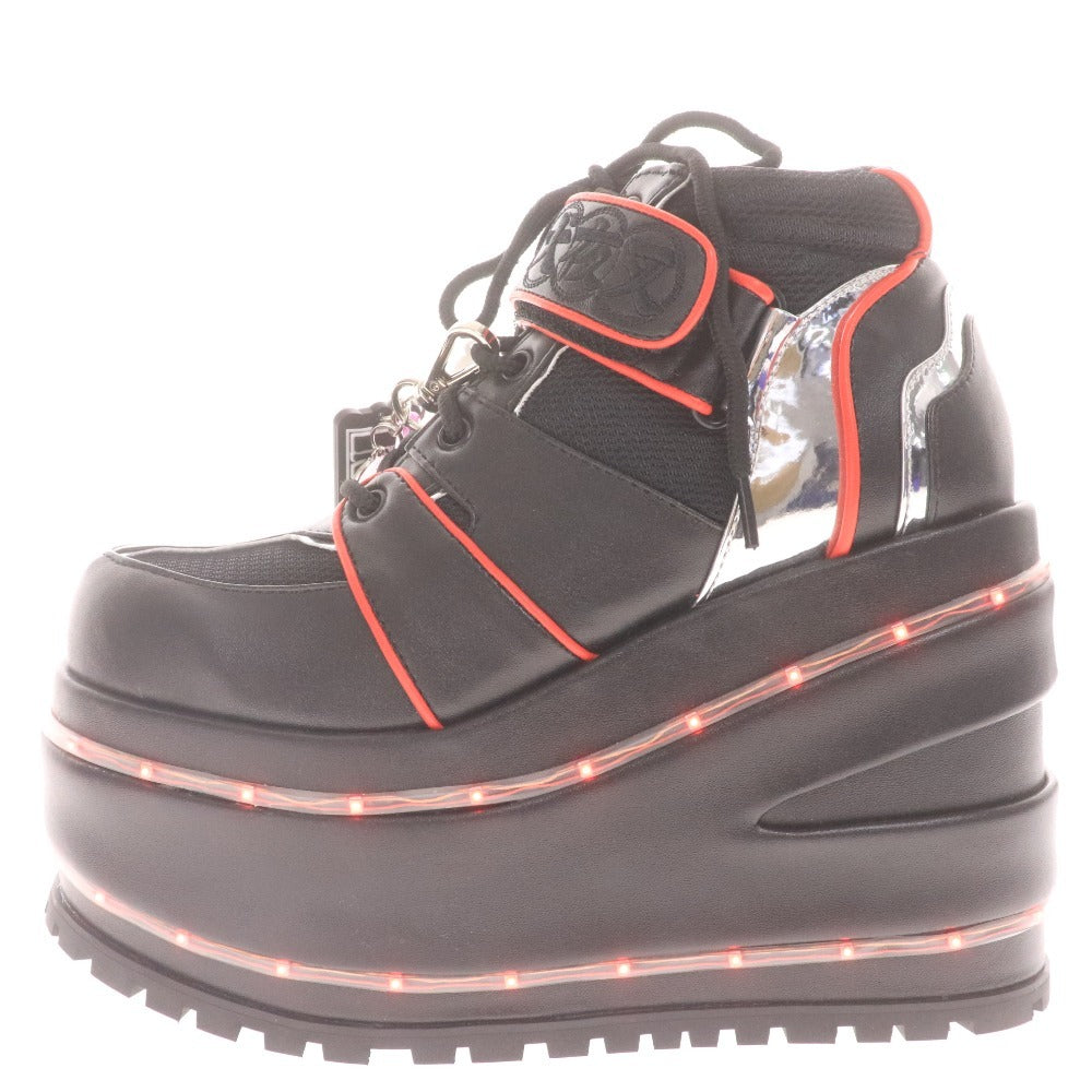 ■ DOLLS KILL x INUYASHA 犬夜叉 コラボ グッズ スニーカーブーツ 靴 厚底 光る機能 レディース 7M 23.5相当 ブラック タグ付き 未使用