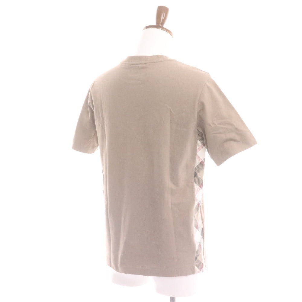 ■ ブラックレーベル クレストブリッジ Tシャツ 半袖 トップス チェック柄 ロゴ プリント メンズ M ライトベージュ 未使用