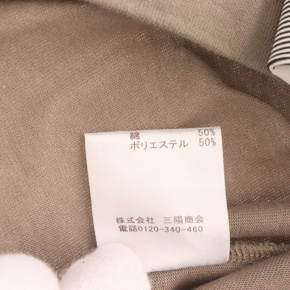 ■ ブラックレーベル クレストブリッジ Tシャツ 半袖 トップス チェック柄 ロゴ プリント メンズ M ライトベージュ 未使用