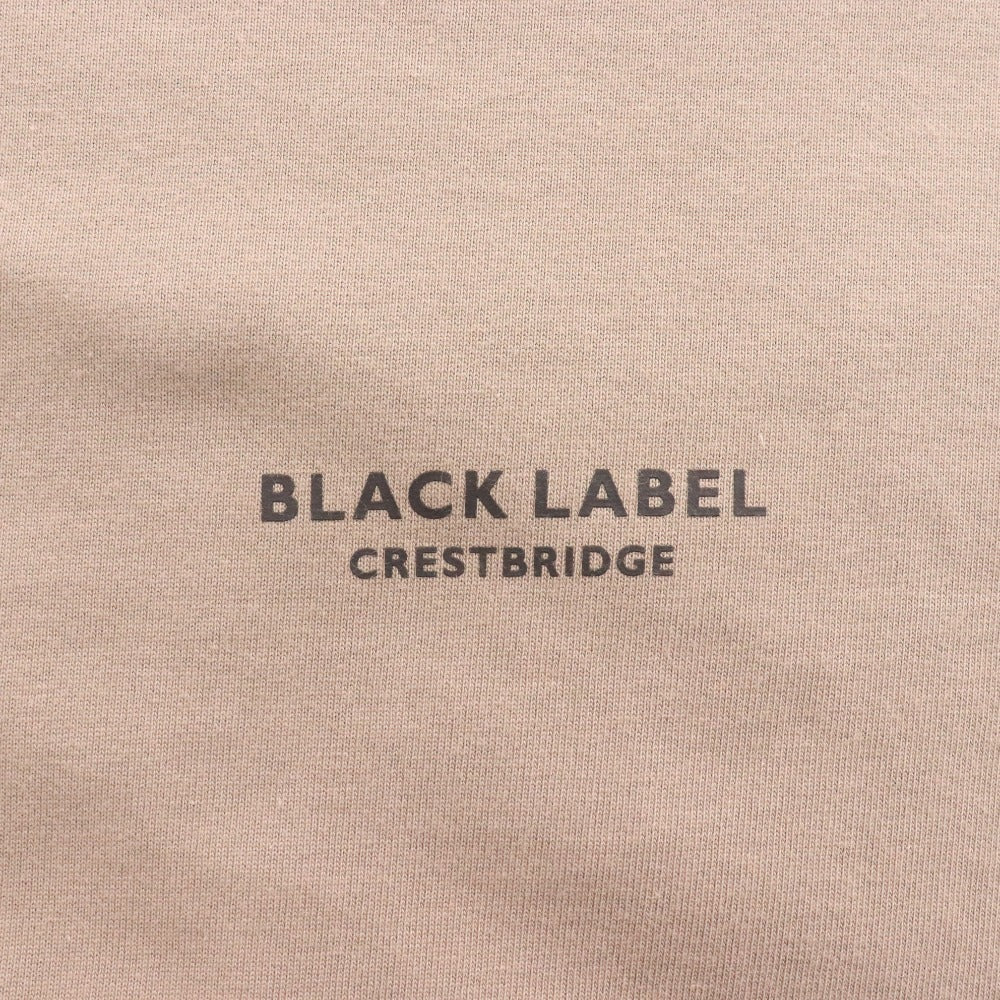 ■ ブラックレーベル クレストブリッジ Tシャツ 半袖 トップス チェック柄 ロゴ プリント メンズ M ライトベージュ 未使用