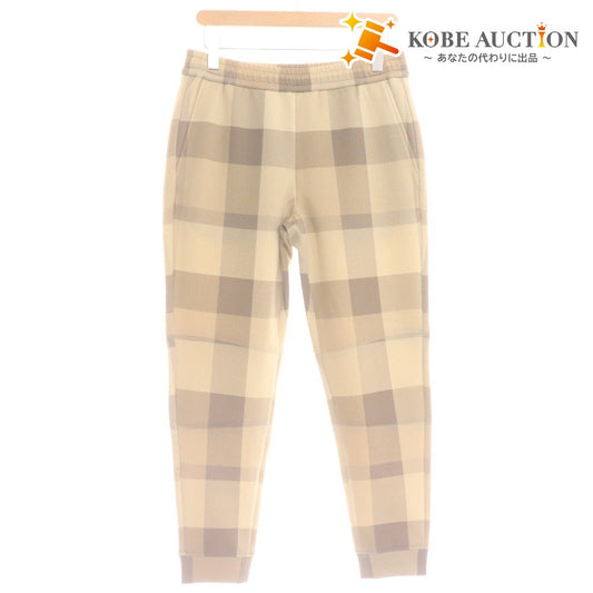 ■ ブラックレーベル クレストブリッジ ジョガーパンツ ボトムス ジャージ リブ ウエストゴム 紐 チェック柄 メンズ M ベージュ系