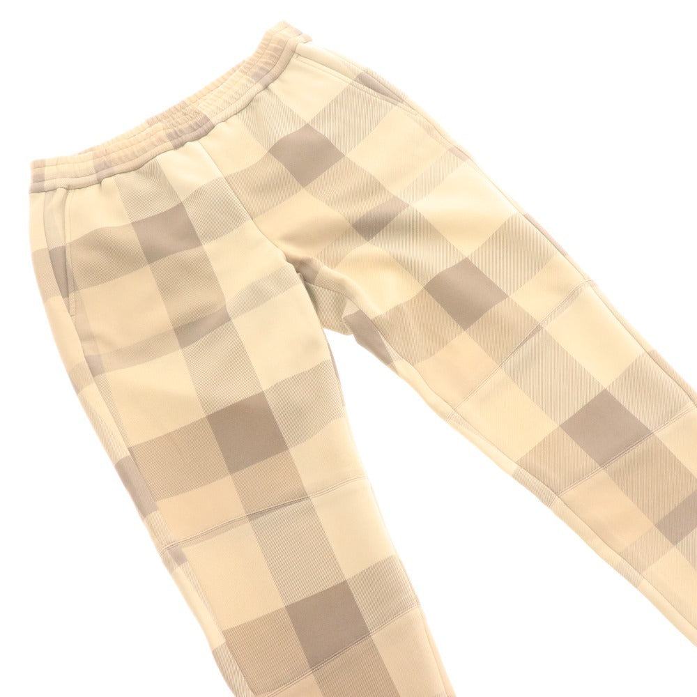 ■ ブラックレーベル クレストブリッジ ジョガーパンツ ボトムス ジャージ リブ ウエストゴム 紐 チェック柄 メンズ M ベージュ系