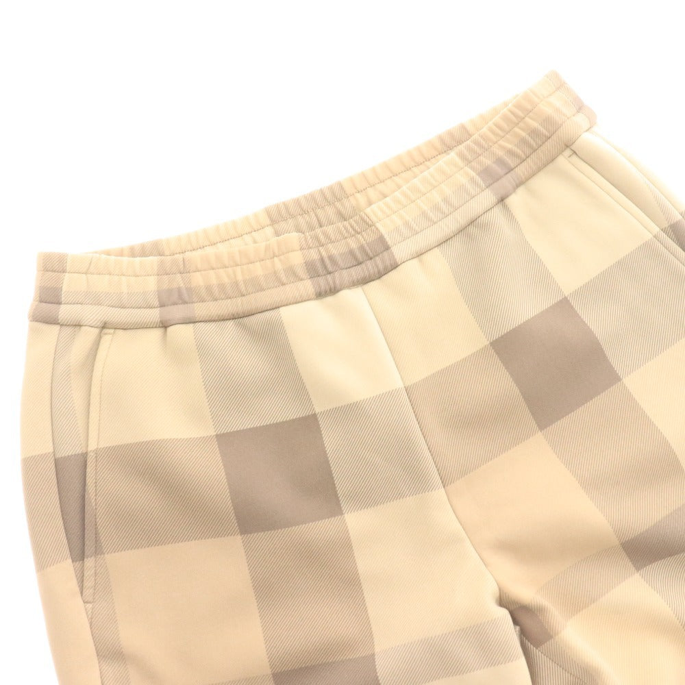 ■ ブラックレーベル クレストブリッジ ジョガーパンツ ボトムス ジャージ リブ ウエストゴム 紐 チェック柄 メンズ M ベージュ系