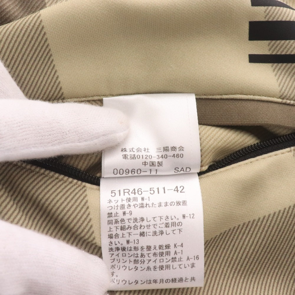 ■ ブラックレーベル クレストブリッジ ジョガーパンツ ボトムス ジャージ リブ ウエストゴム 紐 チェック柄 メンズ M ベージュ系