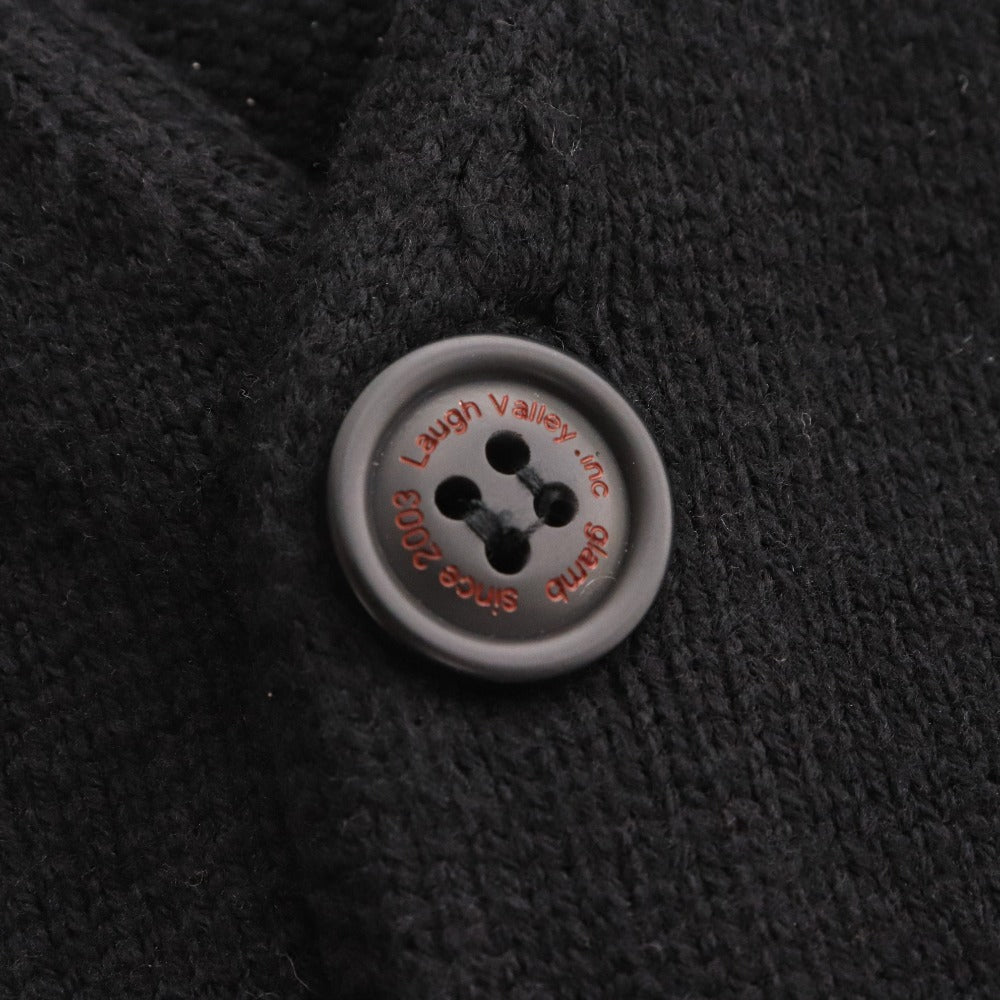 ■ glamb グラム カーディガン 長袖 トップス アウター ニット Vネック ノルディック柄 メンズ 2 黒 グレー系