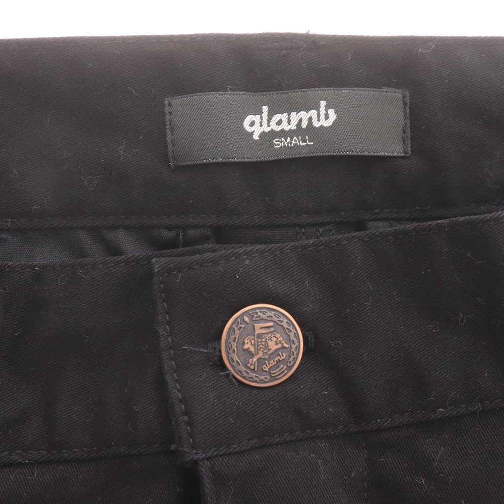 ■ glamb グラム ロングヘムサルエルパンツ ボトムス テーパード フルレングス ストレッチ 無地 メンズ S ブラック 黒