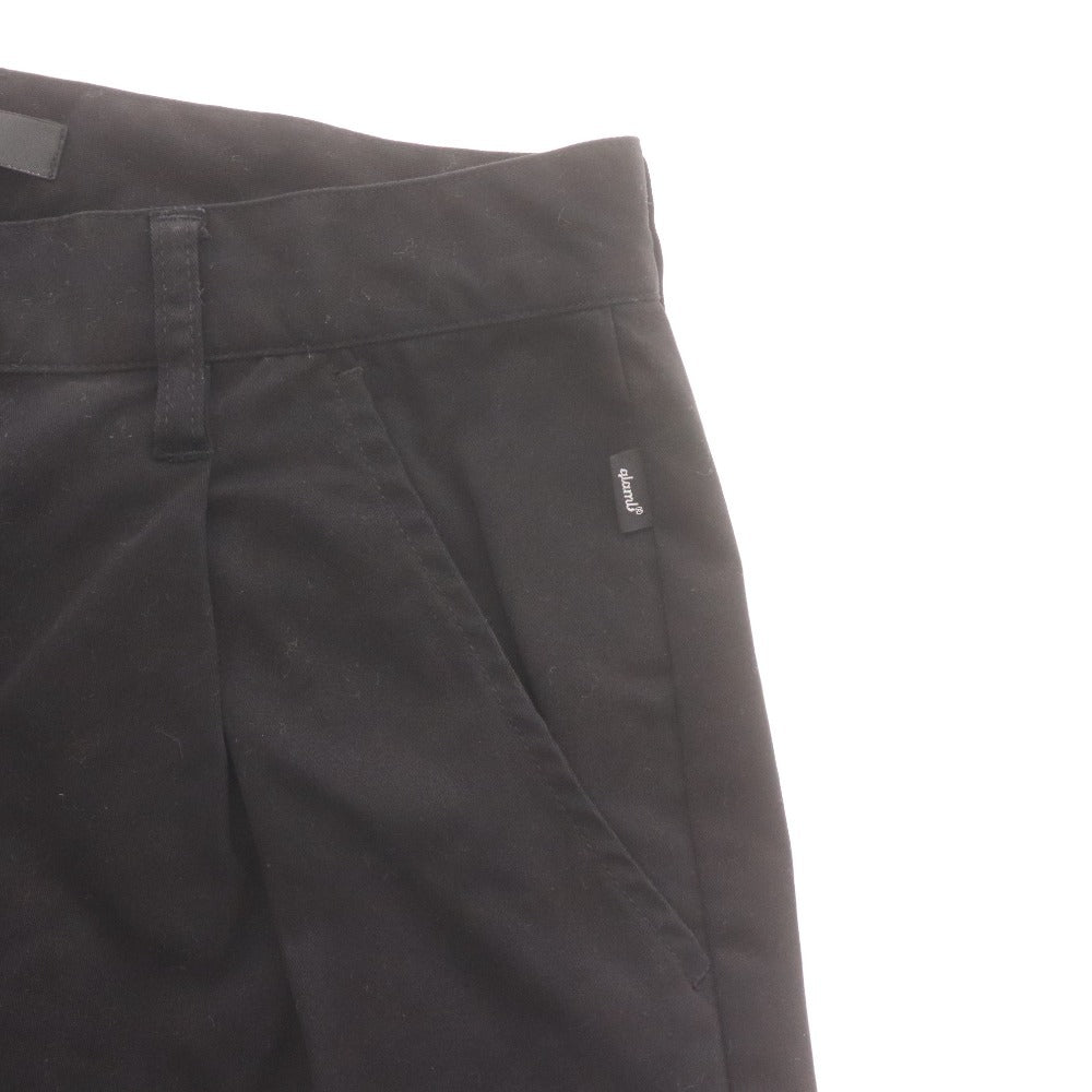 ■ glamb グラム ロングヘムサルエルパンツ ボトムス テーパード フルレングス ストレッチ 無地 メンズ S ブラック 黒