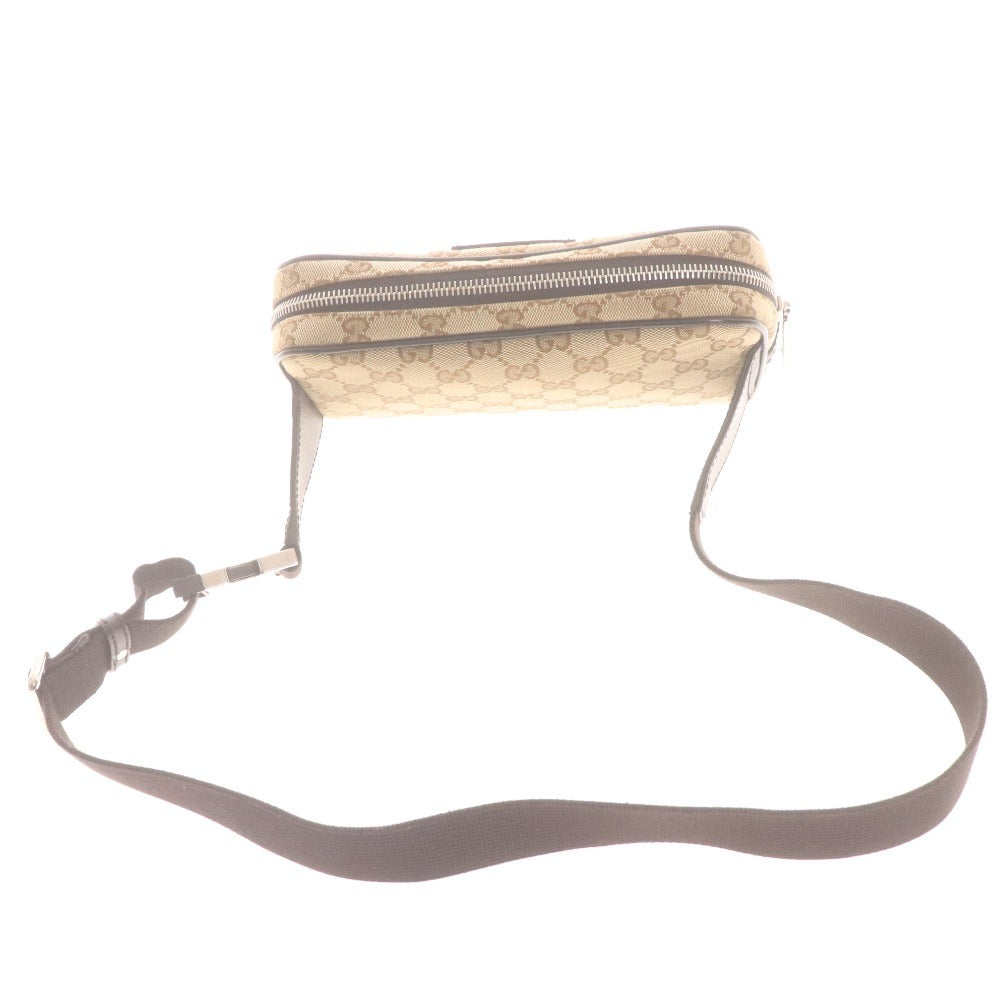 ■ GUCCI グッチ ショルダー ウエストバッグ GGキャンバス 449174 486628 鞄 モノグラム GG柄 イタリア製 メンズ レディース ブラウン系