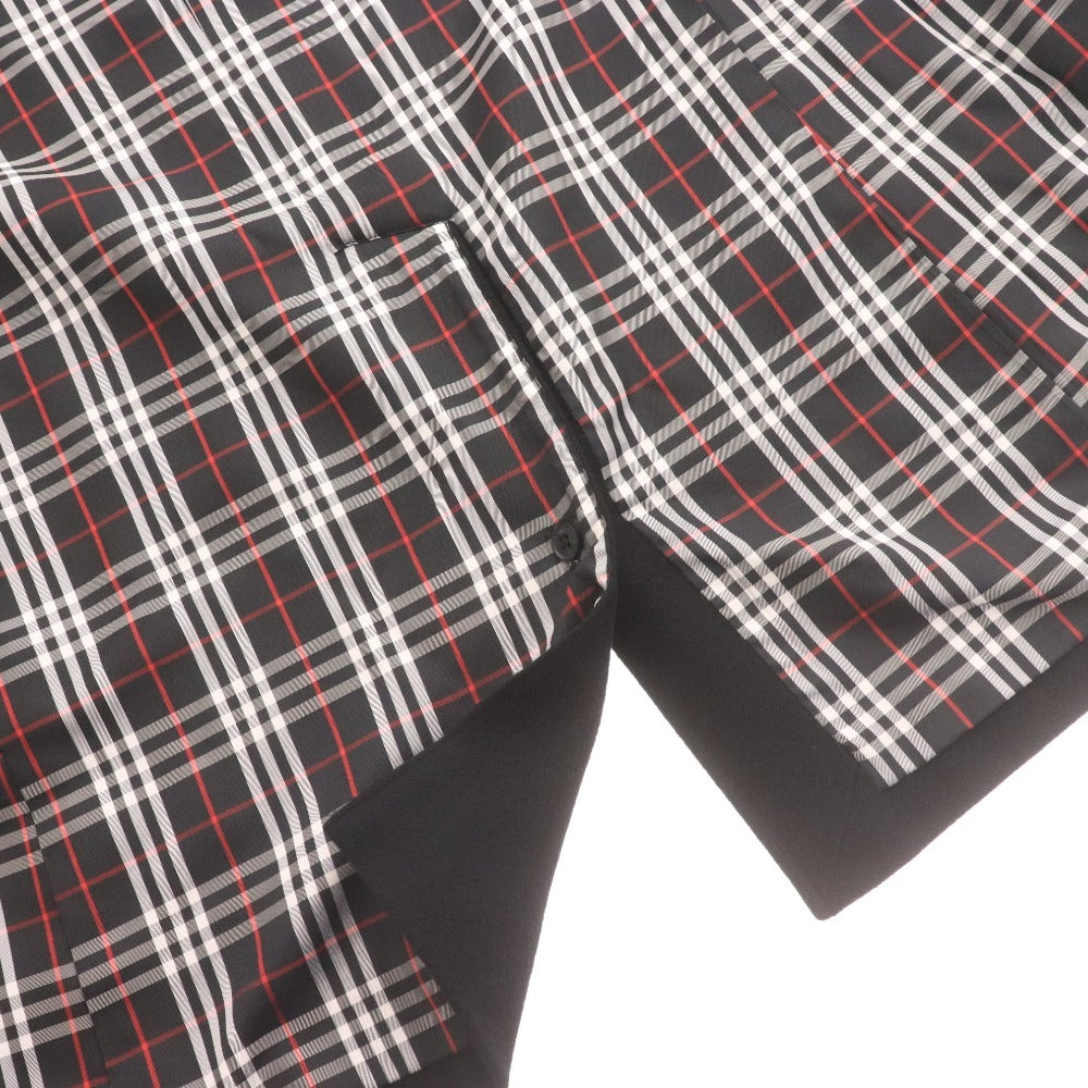 ■ バーバリーブラックレーベル チェスターコート BMC50 長袖 ジャケット アウター 襟ボタン カシミヤ混 ノバチェック 日本製 メンズ M 黒