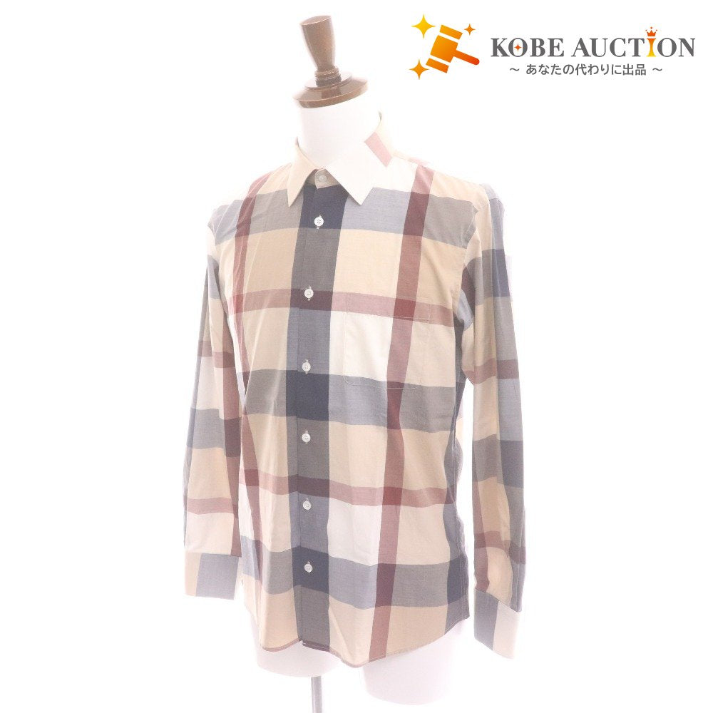 ■ ブラックレーベル クレストブリッジ シャツ ジャケット 長袖 トップス アウター 襟 チェック柄 メンズ M マルチカラー 白 ネイビー系