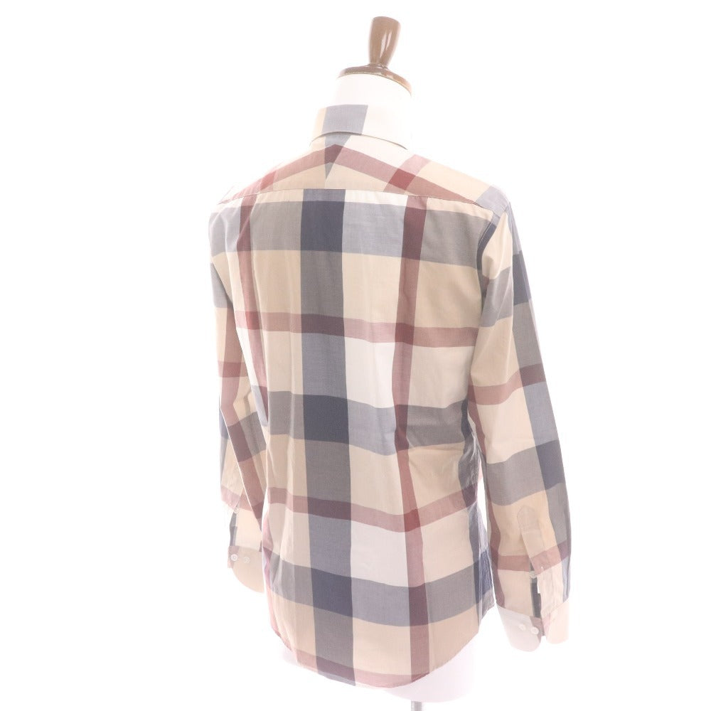 ■ ブラックレーベル クレストブリッジ シャツ ジャケット 長袖 トップス アウター 襟 チェック柄 メンズ M マルチカラー 白 ネイビー系