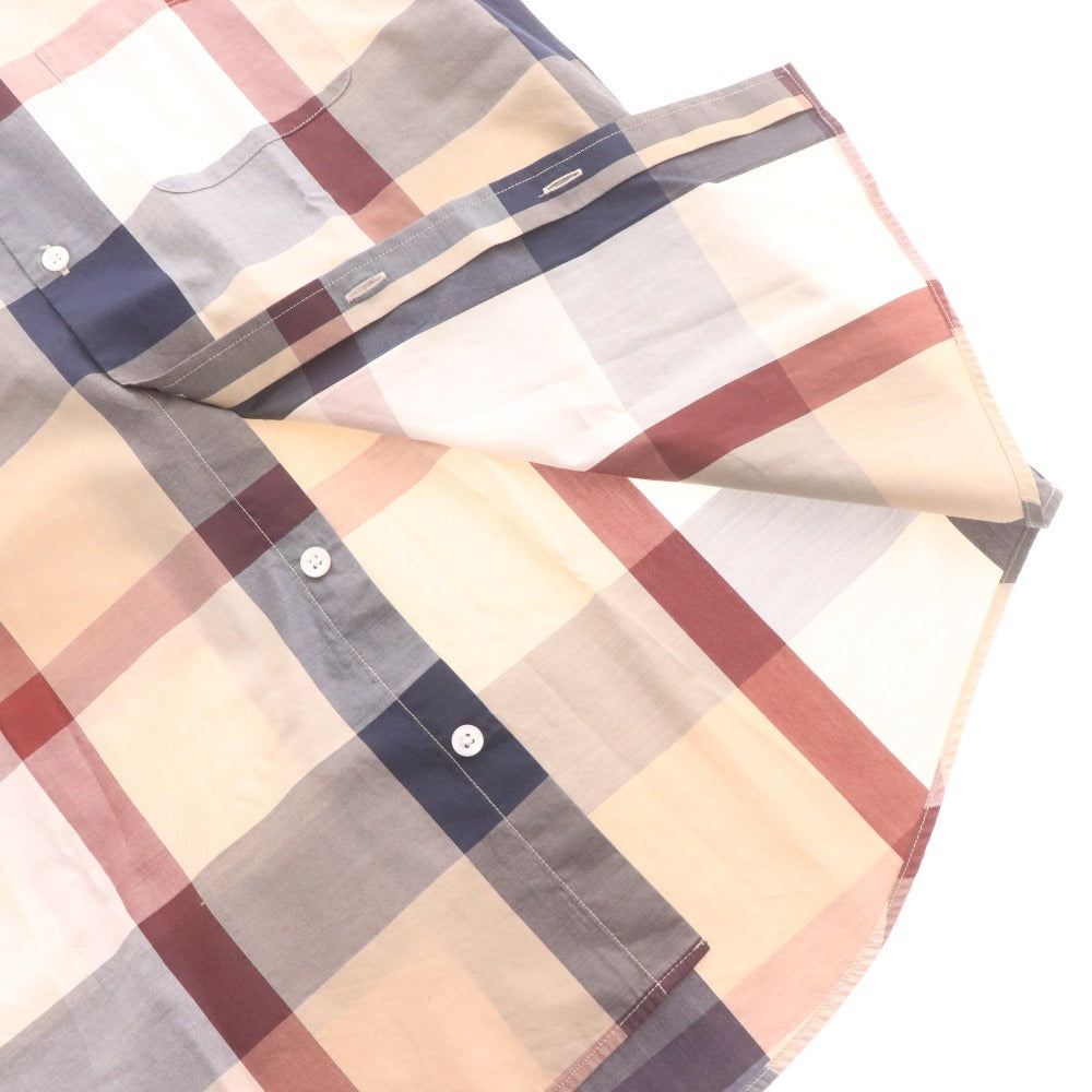 ■ ブラックレーベル クレストブリッジ シャツ ジャケット 長袖 トップス アウター 襟 チェック柄 メンズ M マルチカラー 白 ネイビー系