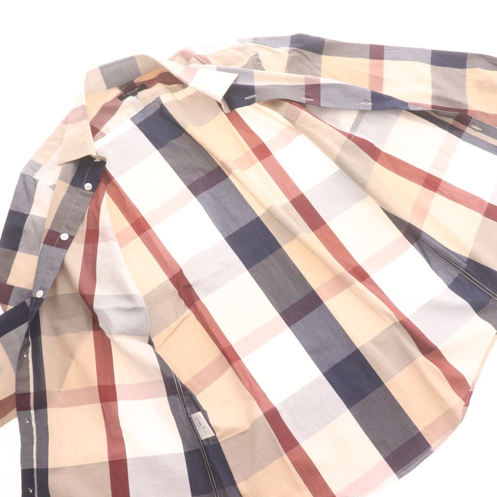 ■ ブラックレーベル クレストブリッジ シャツ ジャケット 長袖 トップス アウター 襟 チェック柄 メンズ M マルチカラー 白 ネイビー系