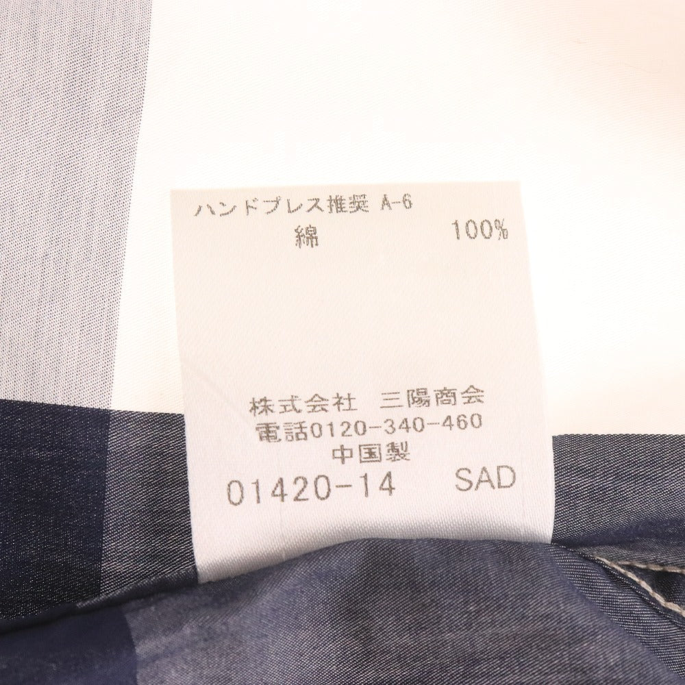 ■ ブラックレーベル クレストブリッジ シャツ ジャケット 長袖 トップス アウター 襟 チェック柄 メンズ M マルチカラー 白 ネイビー系