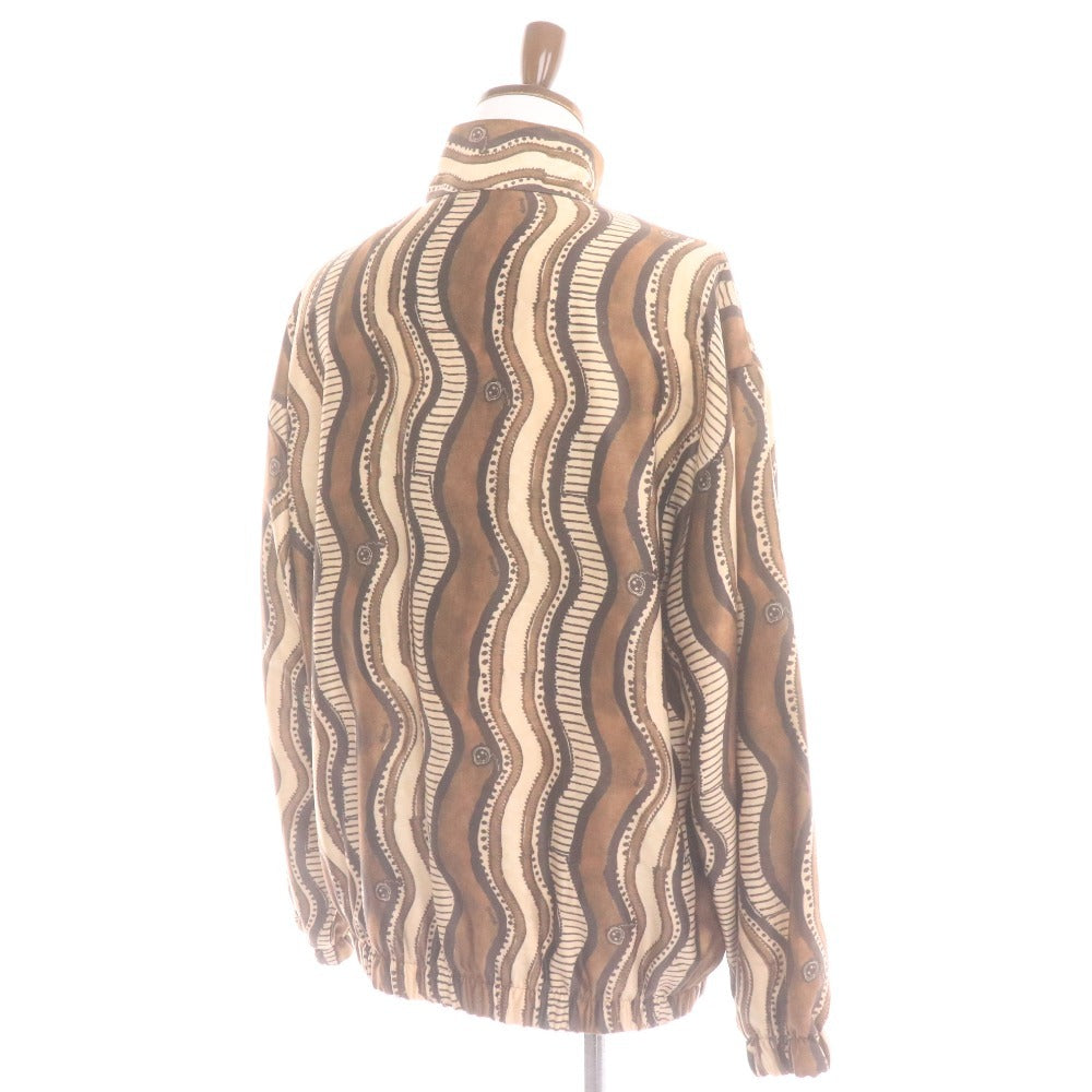 ■ glamb グラム ジャケット 長袖 アウター ファスナー 襟ボタン キャラクター 総柄 メンズ 2 (Mサイズ相当) マルチカラー ブラウン系