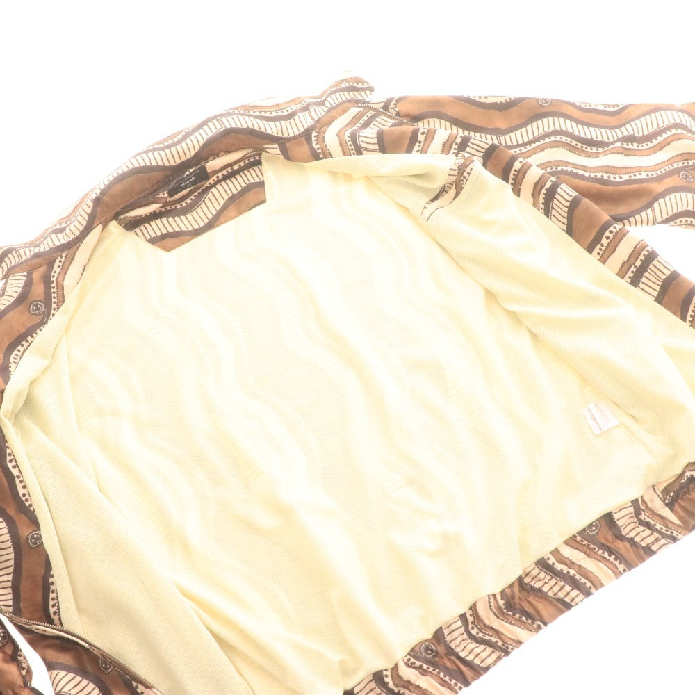 ■ glamb グラム ジャケット 長袖 アウター ファスナー 襟ボタン キャラクター 総柄 メンズ 2 (Mサイズ相当) マルチカラー ブラウン系