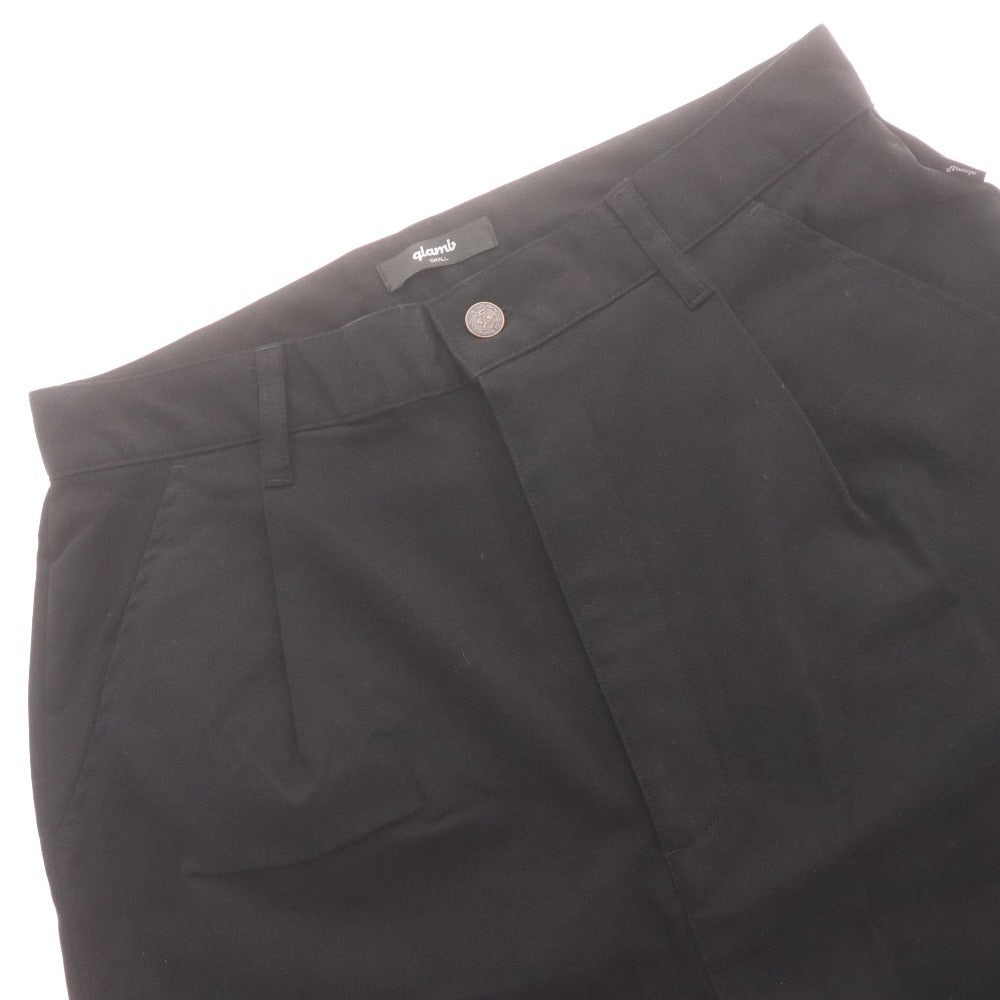 ■ glamb グラム ロングヘムサルエルパンツ ボトムス テーパード フルレングス ストレッチ 無地 メンズ S ブラック 黒 未使用
