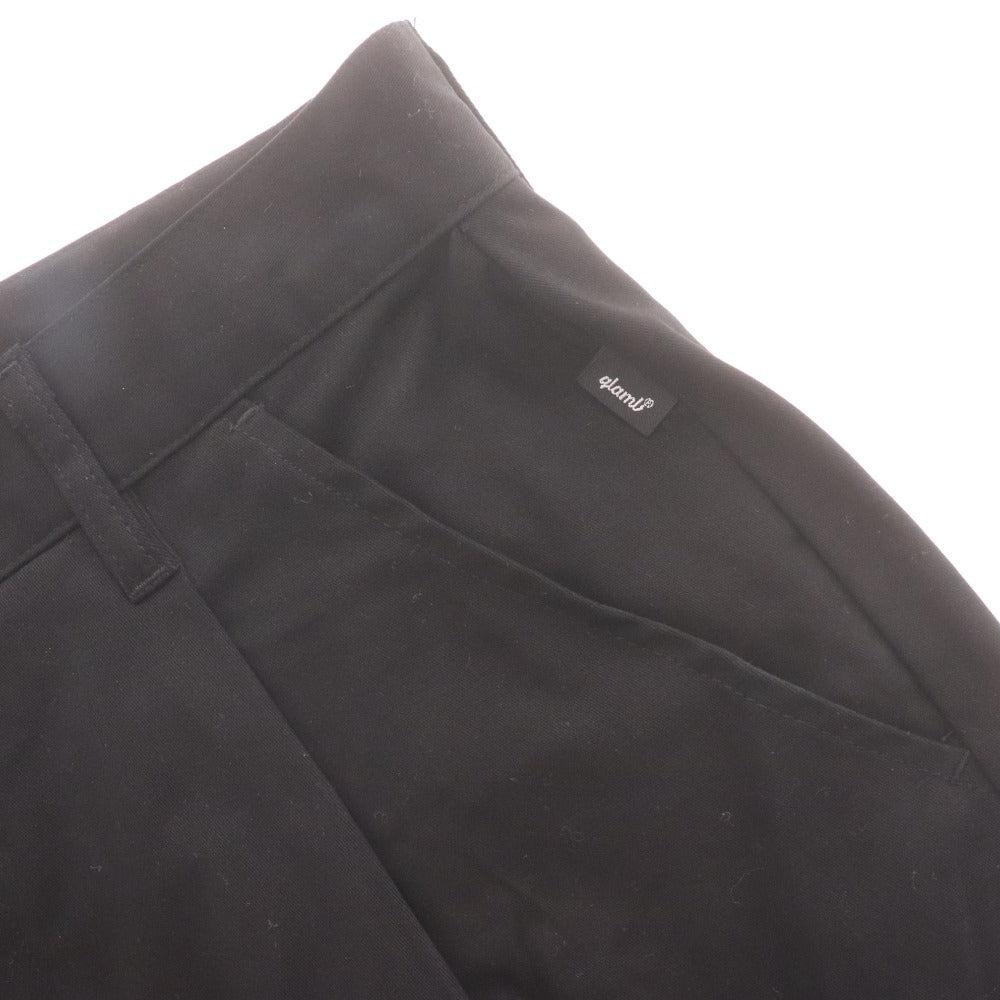 ■ glamb グラム ロングヘムサルエルパンツ ボトムス テーパード フルレングス ストレッチ 無地 メンズ S ブラック 黒 未使用